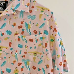 Super massive summer themed short sleeve shirt